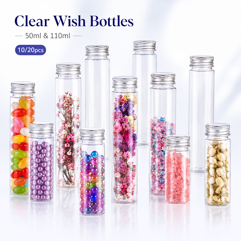 Wedding Souvenir - 20pcs 50ml/100ml Clear Flat Tubes Aluminum