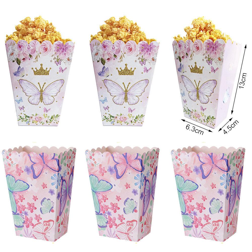 Wedding Supply.Box - 6/12/24/30pcs Butterfly Popcorn Box Snack Box