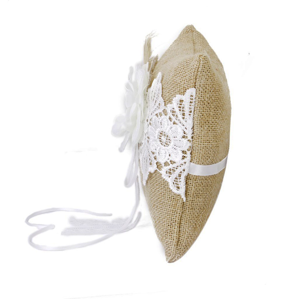 20x20cm Jute Wedding Ring Pill - đánh giá và giá Ring Bearer Pillow