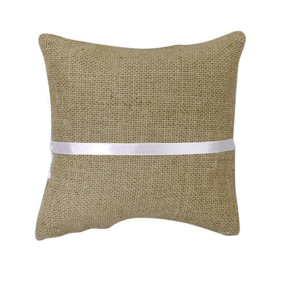 20x20cm Jute Wedding Ring Pill - đánh giá và giá Ring Bearer Pillow