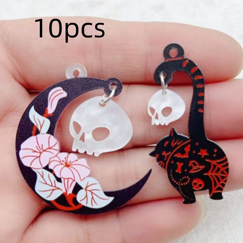 10pcs Halloween Acrylic Ghost  - đánh giá và giá Wedding Yes