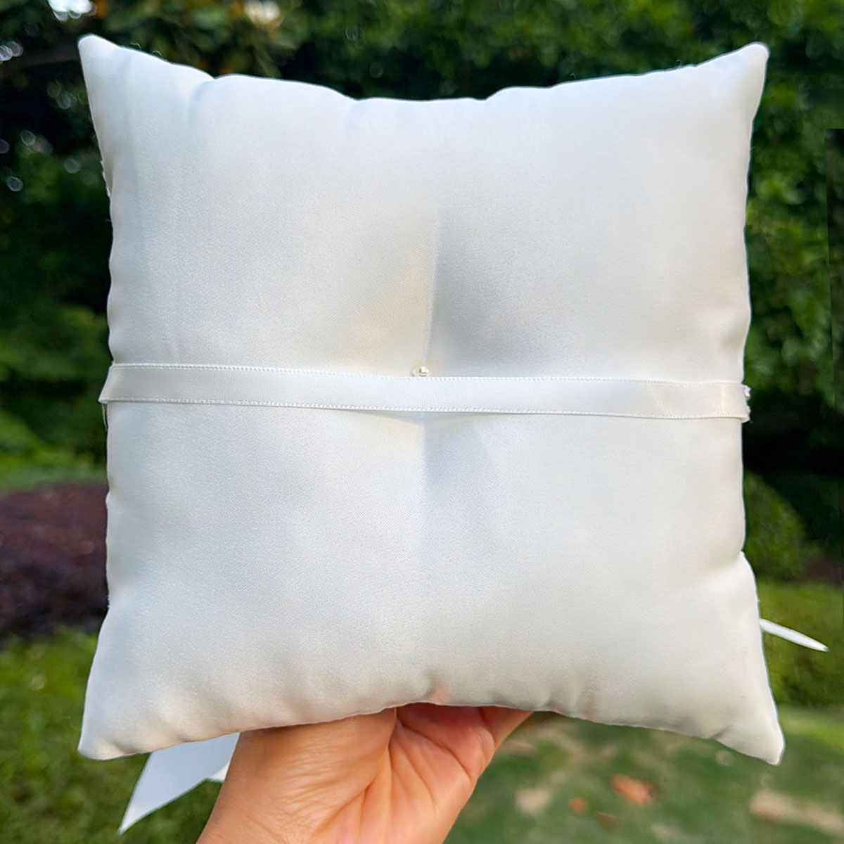 White Lace Wedding Ring Pillow - đánh giá và giá Ring Bearer Pillow