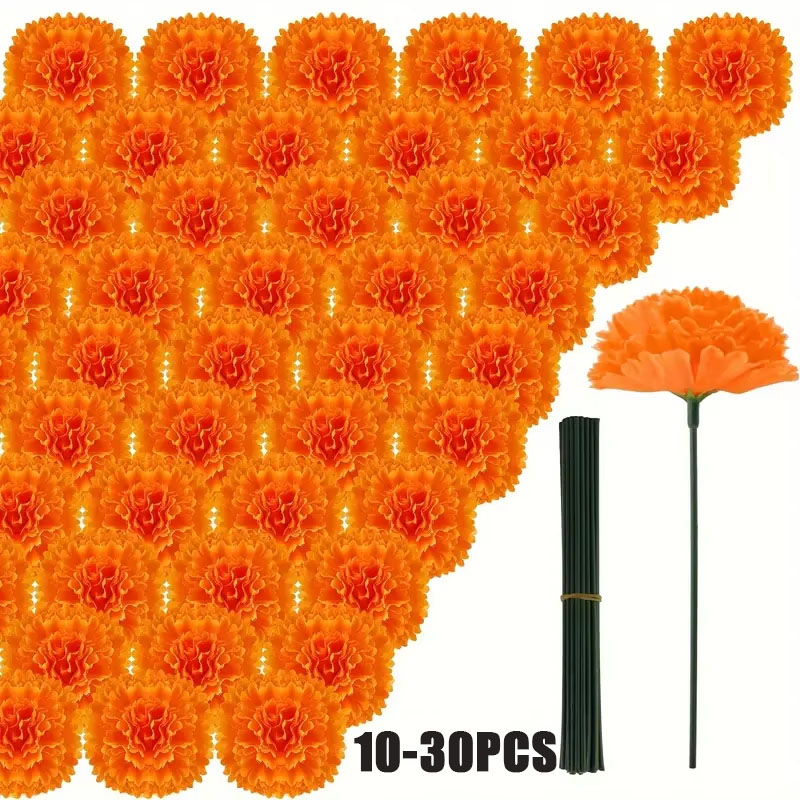10-30PCS Faux Carnation Marigo - đánh giá và giá Indian Wedding Decor Supply