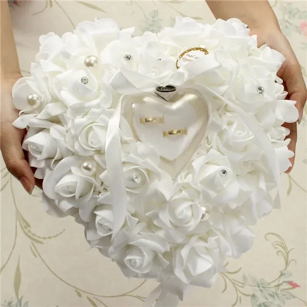 White Ring Bearer Pillow Cushi - đánh giá và giá Ring Bearer Pillow