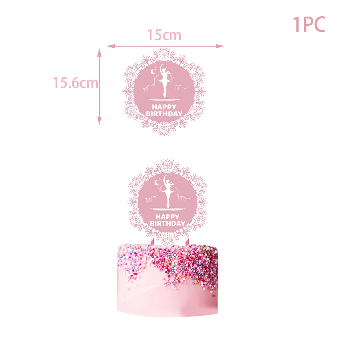 Pink Ballerina Ballet girl Hap - đánh giá và giá Confetti Balloon Set