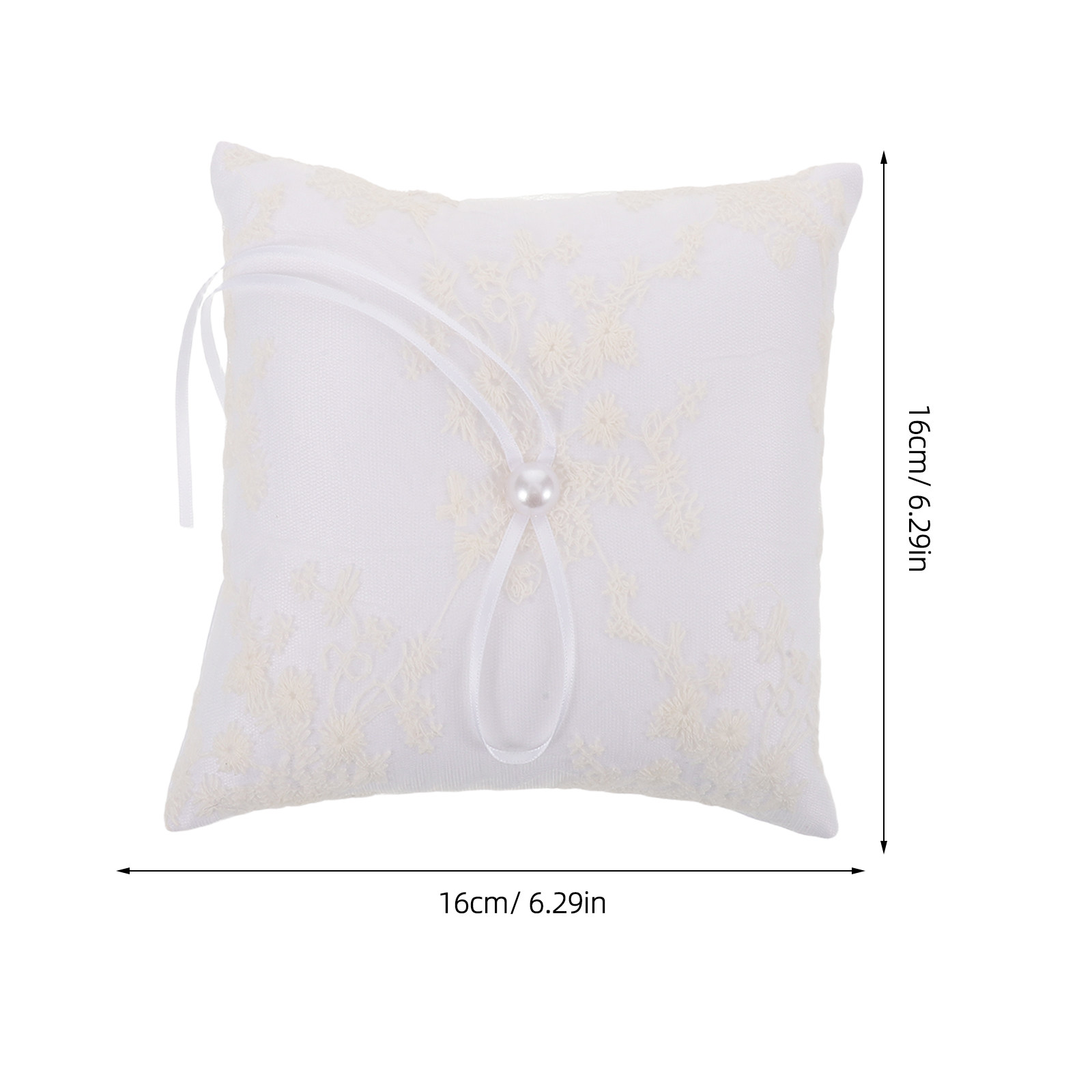 Satin Wedding Ring Pillow Whit - đánh giá và giá Ring Bearer Pillow