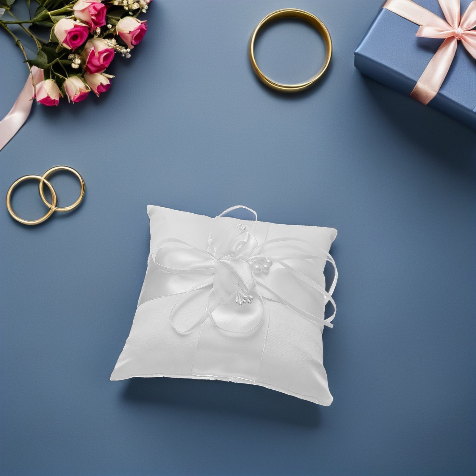 Pearl Flower Wedding Ring Cush - đánh giá và giá Ring Bearer Pillow