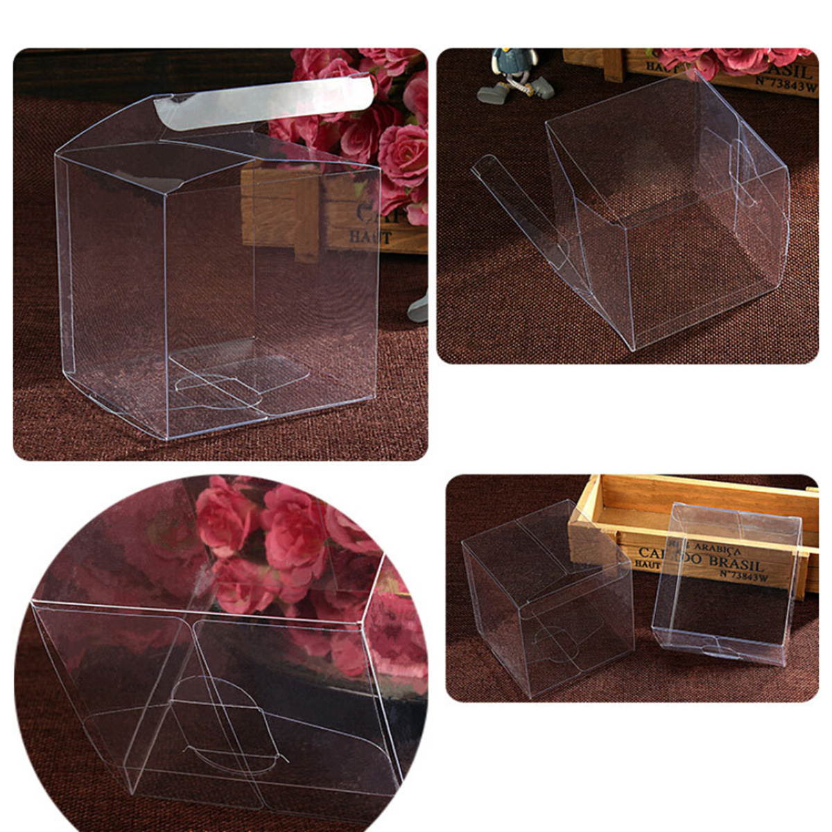 50pcs Clear PVC Plastic Boxes  - đánh giá và giá Wedding Supply.Box