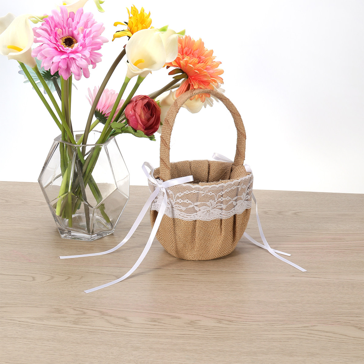 Set of 6 6'' Burlap Jute Lace  - đánh giá và giá Ring Bearer Pillow