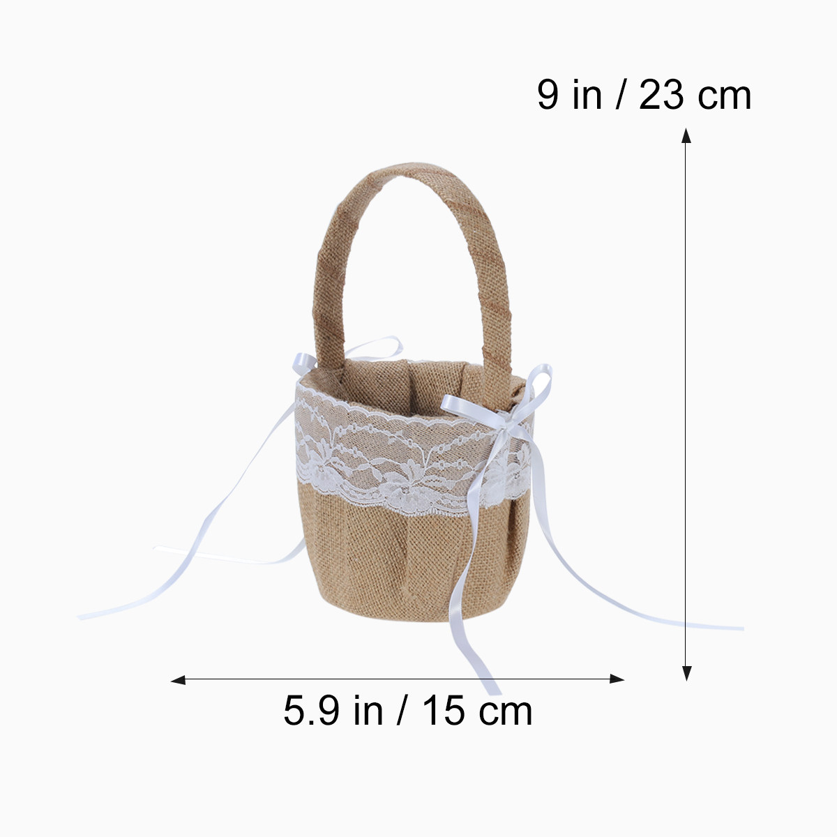 Set of 6 6'' Burlap Jute Lace  - đánh giá và giá Ring Bearer Pillow